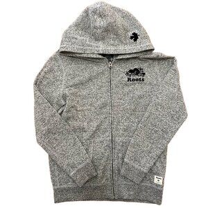 Roots Salt & Pepper Full Zip Hoodie Youth Size XXL Black & White
